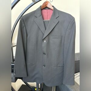 Haggar Black Pinstripe Men's Suit Jacket